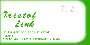 kristof link business card
